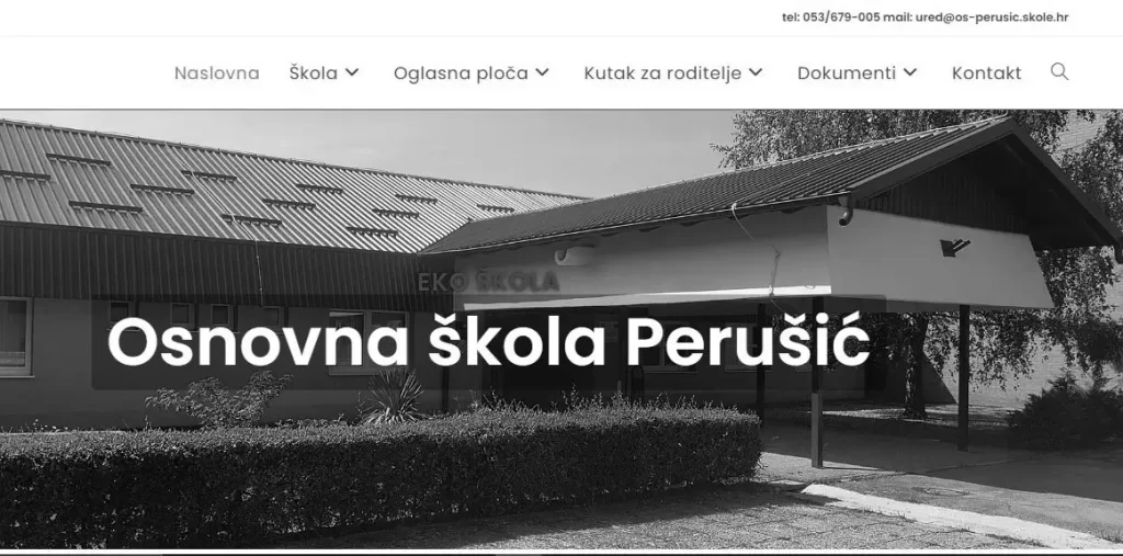 internet stranica škole Perušić