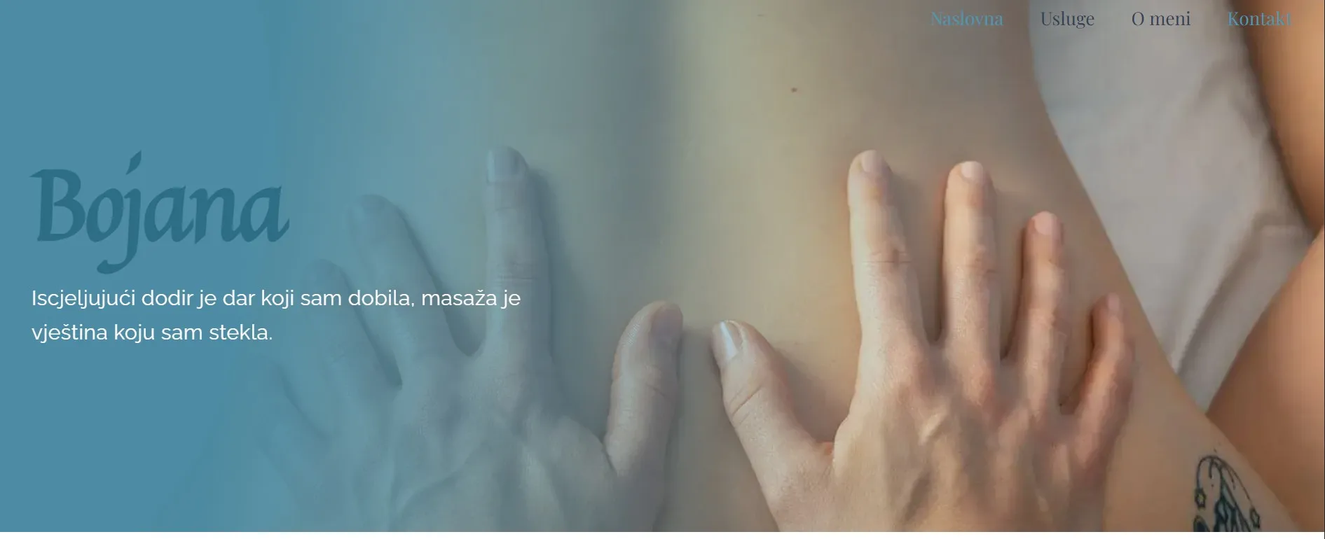 Web stranica za obrt MasažaBojana u Rijeci